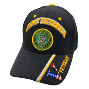 Army Veteran Emblem w/ V Cap