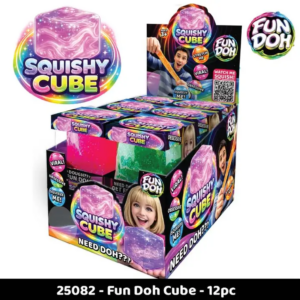 Fun Doh Squish & Squeeze Sparkle Cube Fidget Toy
