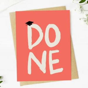 Done Grad Cap Graduation Card