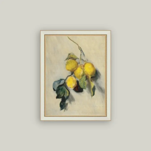 Branch of A Lemon Tree Framed Antique Art