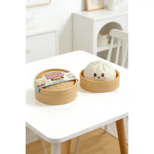 Cute Face Squishy Dumpling Stress Ball Color White