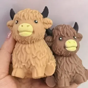 Squishy Squish Highland Cow Stress Light Brown