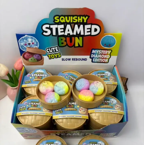 3-in-1 Mini Rainbow Squishy Dumpling Toy;