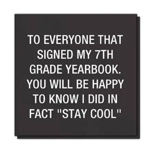7Th Grade Yearbook. Napkins | About Face Designs