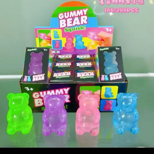 Squishy Solid Gummy Bear | Palm Size | Hot | Trendy