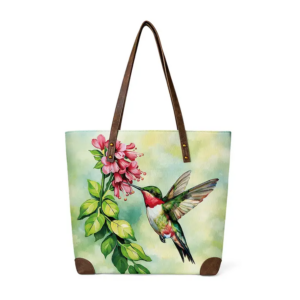 Hummingbird Tote Delights Bird and Flower Fans