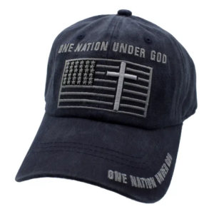 One Nation Under God Flag Stone Washed Cap