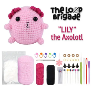 The Loop Brigade: Diy Mini Crochet Kit - Lily the Axolotl