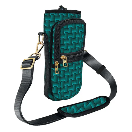 Green Time Tunnel-Inspired Bottle Carrier with Aurora Grid Design