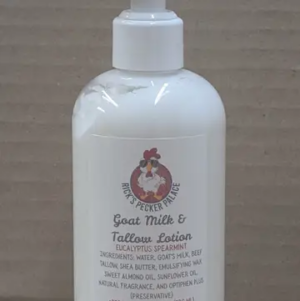 Goat Milk & Tallow Lotion - 8 oz Pump Bottle Eucalyptus Spearmint
