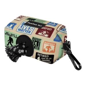 Pompom Tail Bigfoot Design Personalised Dog Poop Bags Holders