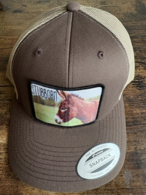 Stubborn Donkey Hat Brown and White