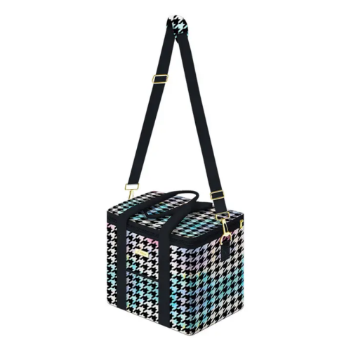 Trendy Houndstooth Multi-Color Cooler Bag For Stylish Outdoor Adventures