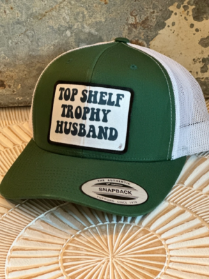 Top Shelf Trophy Husband Hat Forest and White