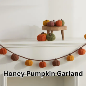 Knit Pumpkin Garland Autumn, Fall Accent, Thanksgiving Decor