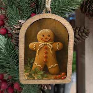 Canvas Arch Ornament Gingerbread Man