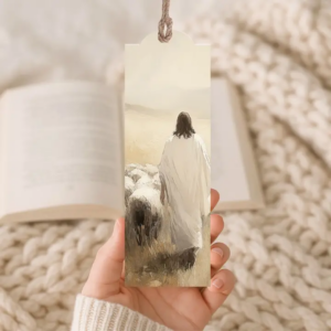 Wood Bookmark Jesus Sheep