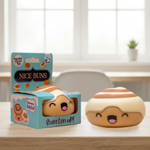 Squishy Stress Ball Toy - Nice Buns - Novelty Fidget Kidult