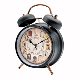 Matte Black 4" Alarm Clock