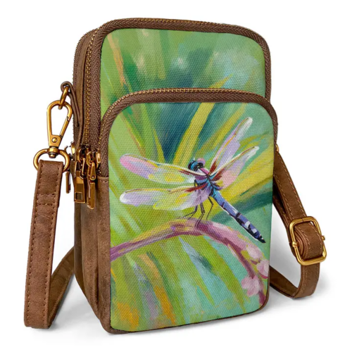 Dragonfly Artwork Phone Bag Celebrates Nature's Beauty