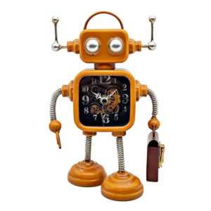 Industrial Robot Clock with Briefcase