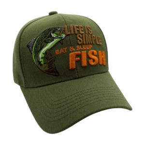Life Is Simple Eat & Sleep Fish Cap