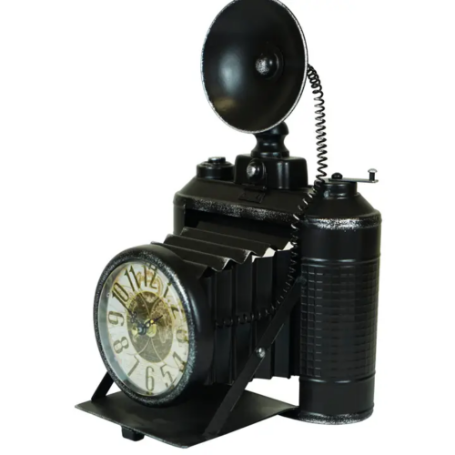 Vintage Camera Table Clock