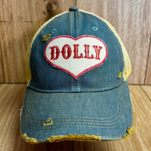 Dolly Heart Distressed Snapback Hat