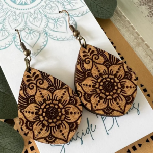 Boho Cute Hand Painted Lightweight Maple Wood