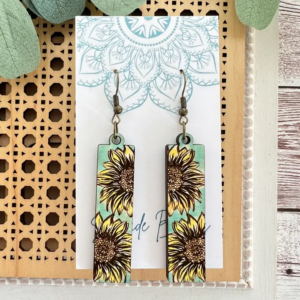 Sunflower Hand Painted Lightweight Hand Painted  Wood